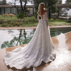 RoyceBridal Custom Sweetheart A Line Wedding Dress Tulle Court Train