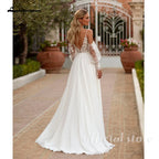 Lakshmigown Custom Spaghetti Strap Chiffon Boho Beach Wedding Dress