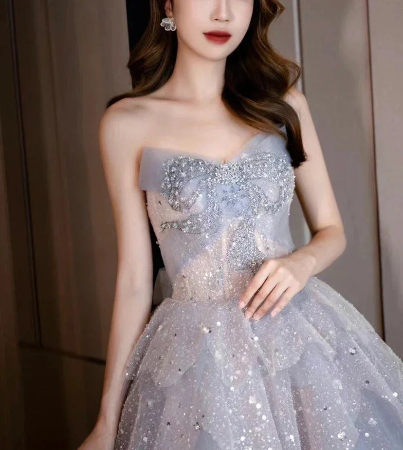 Robe de bal brillante luxueuse, robe de seize ans, robe de princesse, Y2403
