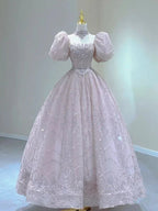Kleid mit Puffärmeln und Applikationen für Quinceañera, Kleid für den 16. Geburtstag, Ballkleid Y2205
