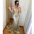 Abito da sera sirena con spalline sottili sexy, abito da sera glamour Y5253