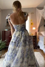 Bellissimo abito lungo da sera formale Aline senza maniche con spalline sottili PSK420