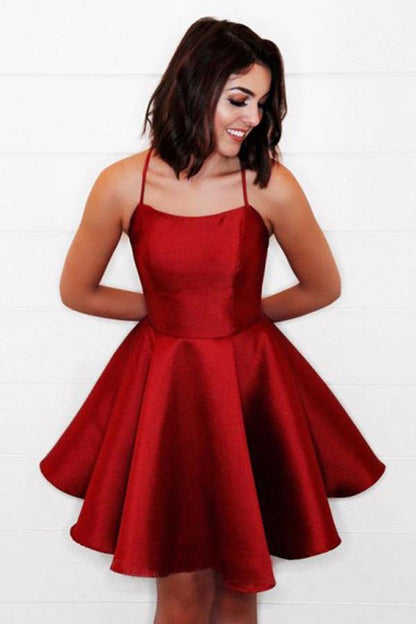 Vestido amarillo de fiesta de graduación con corte en A y bolsillos, sencillo, MH537