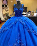 Robe de princesse bleu royal incroyable, robe de bal bleu royal pour seize ans Y825