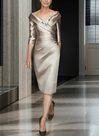 Hülle/Säule Schulterfreie Kleider für die Brautmutter