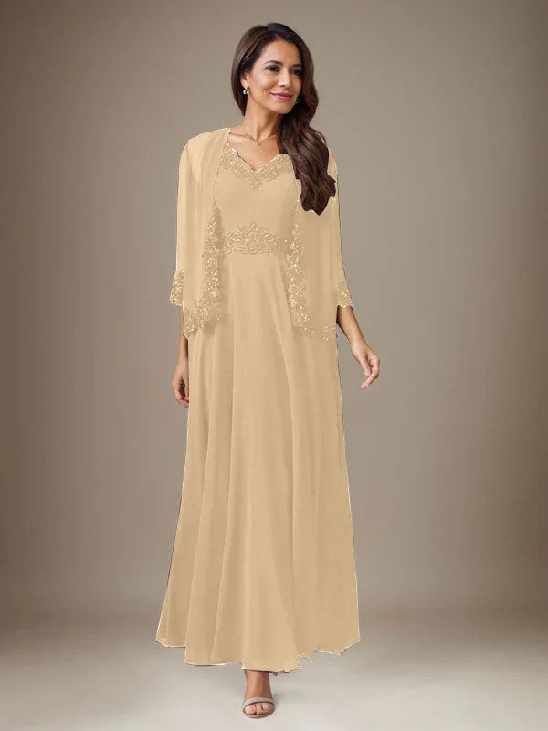 فستان شيفون برقشات لامعة على شكل حرف A بلون البرقوق