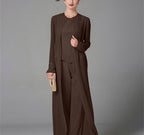 Mother Of The Bride Pantsuit With Jacket And Sequins Long Sleeve Chiffon