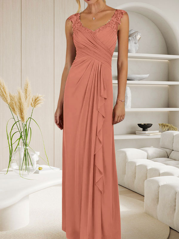 Champagne A-Line Sweetheart Neckline Pleated Mesh Dress