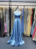 A Line Prom Gown With Rhinestones And Strapless Sweetheart Bodice