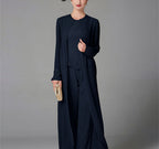 Mother Of The Bride Pantsuit With Jacket And Sequins Long Sleeve Chiffon