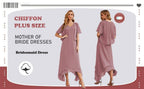 Vestidos de Noiva para Mães de Tamanho Grande em Chiffon com Casaco, Vestidos Formais para Casamento SEA28073
