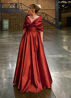 V Neck A Line Princess Gown For The Mother Of The Bride