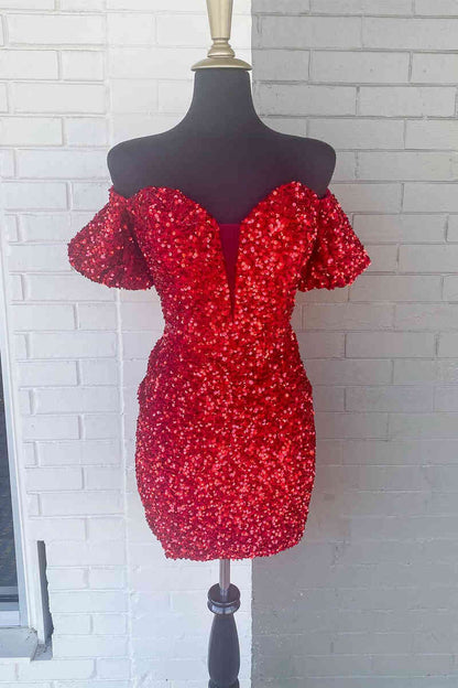 Figurbetontes Homecoming-Kleid mit Herzausschnitt und Pailletten
