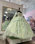 Robe de bal en tulle vert sauge, robe pour seize ans, robe de princesse Y2251
