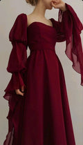 Vestido de Baile Vintage Romântico em Linha A, Vestido de Noite Y2938