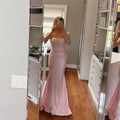 Robe de bal rose élégante sirène Robe de soirée rose Y5719