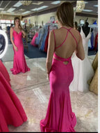 Abito da sera elegante senza schiena stile sirena classico Y641
