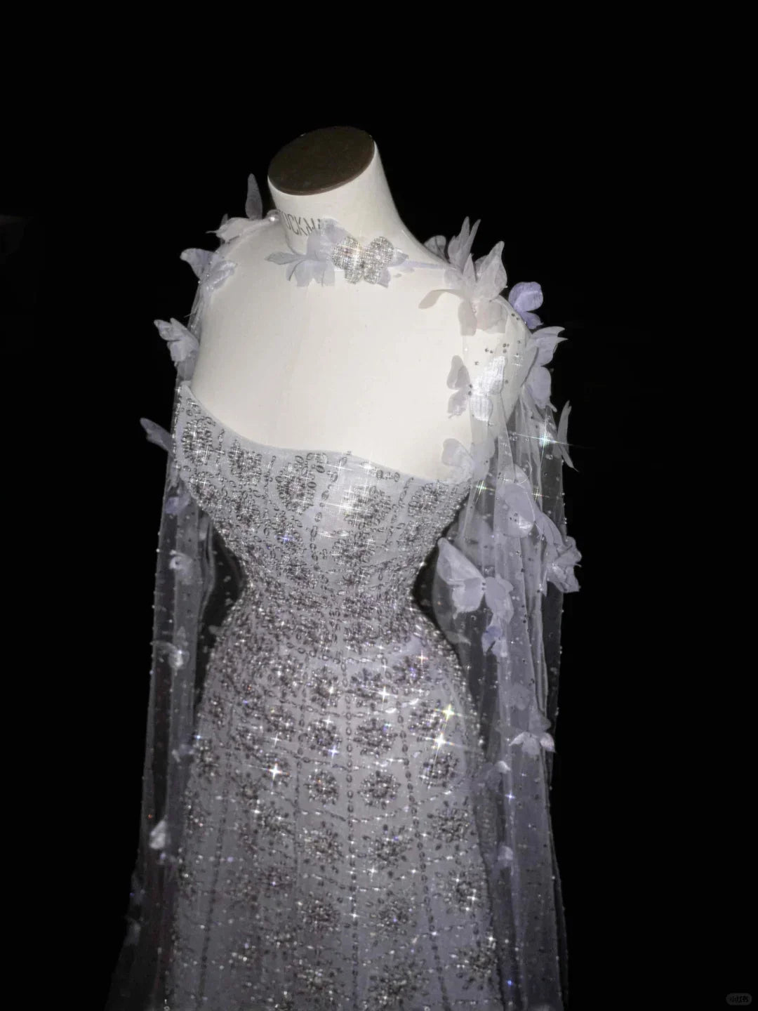 Pretty Lilac Tulle Beaded Appliques A Line Prom Evening Dress Formal Evening Dress Y8657