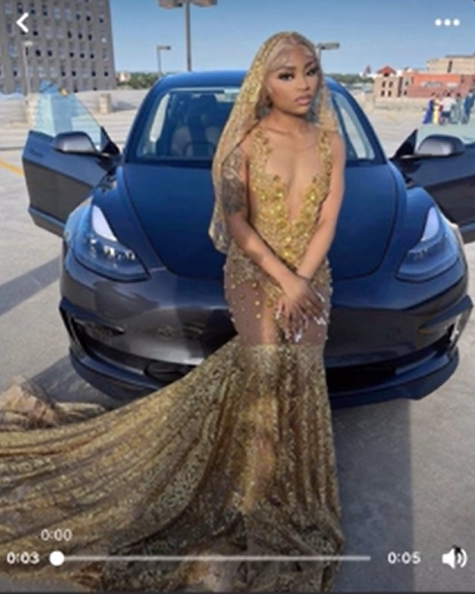 Splendido Abito Lungo Dorato da Sirena in Pizzo Senza Maniche, Sexy, per Ballo di Fine Anno