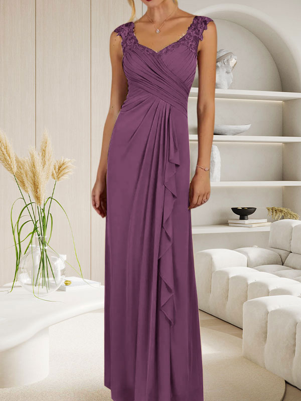 Champagne A-Line Sweetheart Neckline Pleated Mesh Dress