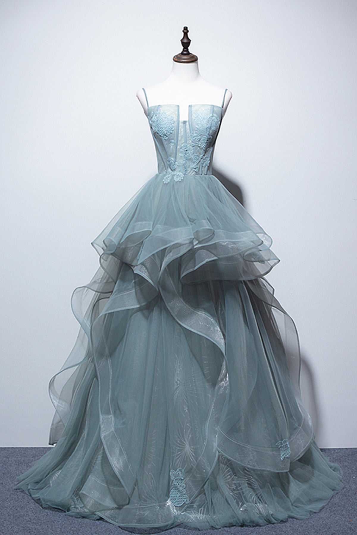 Vestidos compridos de renda para baile, vestidos compridos verdes de renda para cerimónias formais à noite