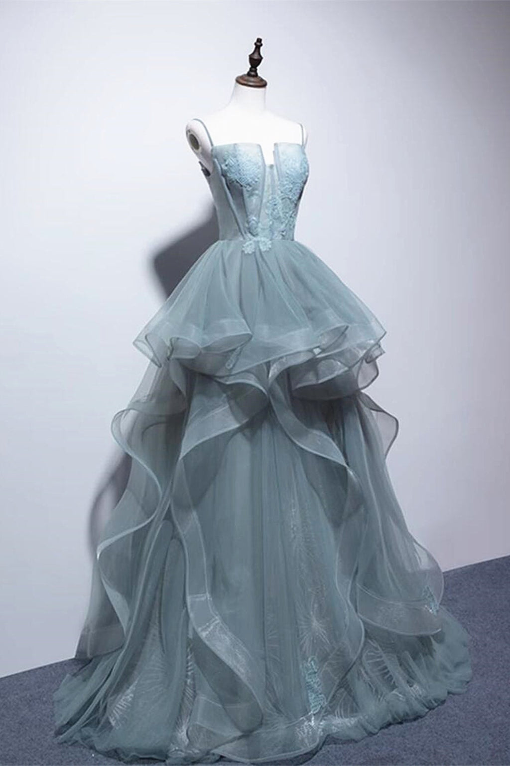 Abiti lunghi da sera in pizzo, abiti lunghi formali da sera in pizzo verde