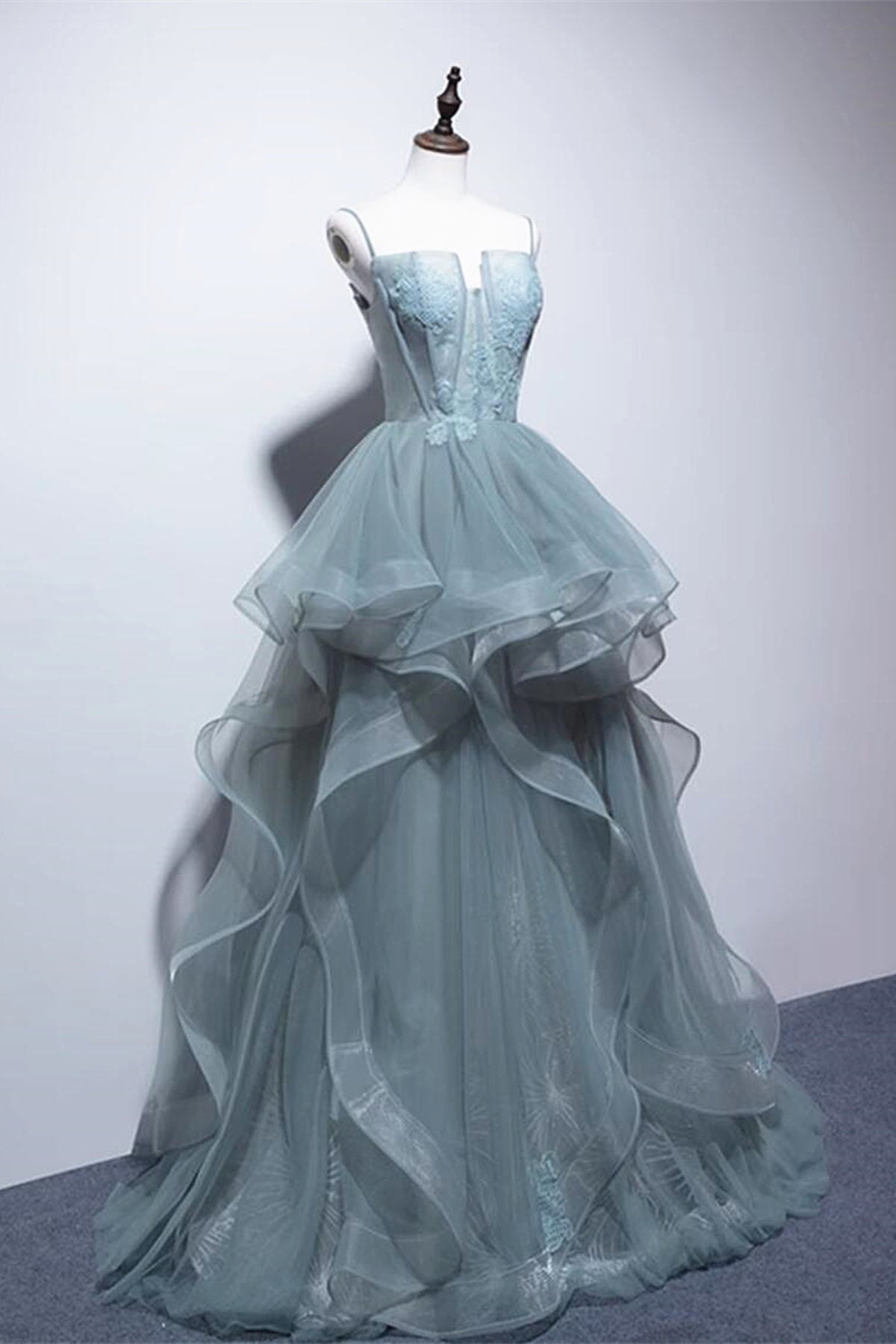 Vestidos compridos de renda para baile, vestidos compridos verdes de renda para cerimónias formais à noite