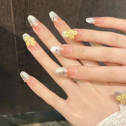 Uñas postizas artesanales con efecto ojo de gato brillante, pintadas a mano, con degradado en rubor, nuevo diseño, uñas postizas totalmente hechas a mano. 
