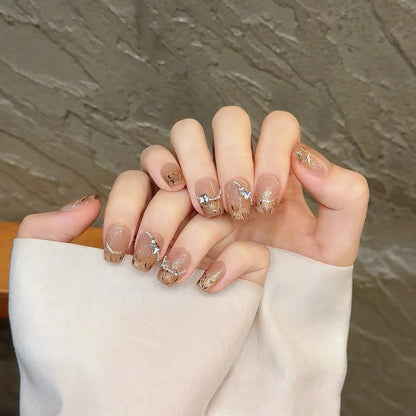 French False Nails Full Cover Acrylic Press on Nails Handmade Detachable Stick on Nails
