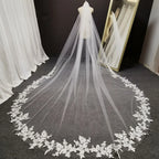 Custom Cathedral Wedding Veil Long Lace White Ivory With Comb