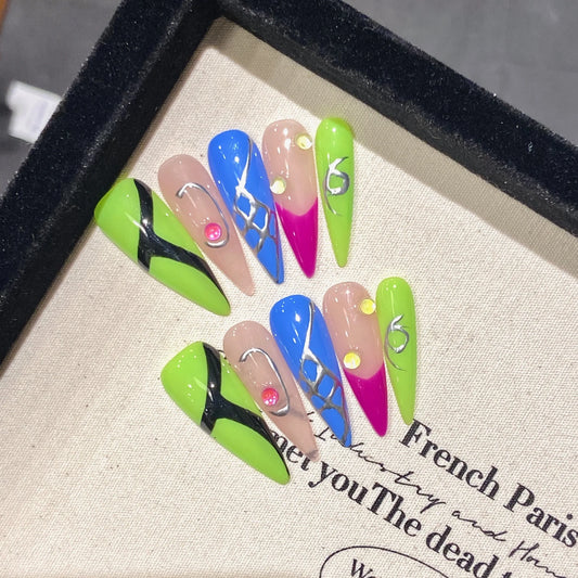 Gel Sexy Artificial Nail Tips Full Cover Private Label Color  Stick on Nails