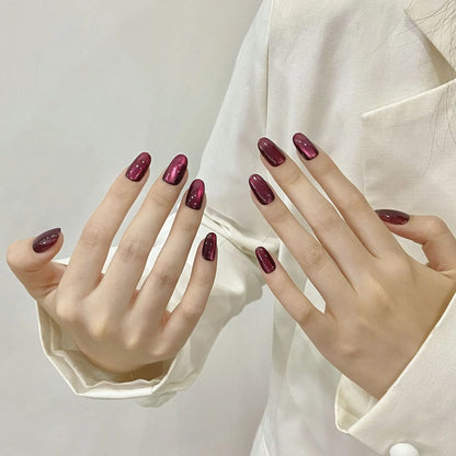 High Quality False Nail Cat's Eye Detachable ABS Press on Nails Various Colors Artificial Nail