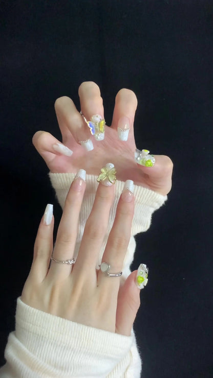 The Latest Hand-painted Custom Embossed Full Coverage Nail Press Different Finger Designs