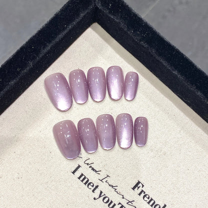 High Quality False Nail Cat's Eye Detachable ABS Press on Nails Various Colors Artificial Nail