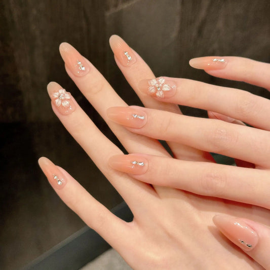 Calcomanías de uñas postizas desmontables talladas en 3D hechas a mano de moda 