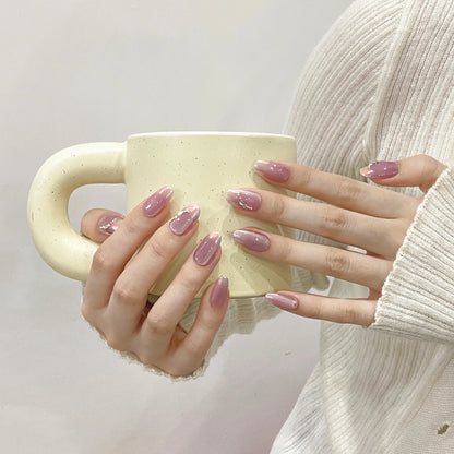 High Quality  Press on Nails Cat Eye Removable False Nails  ABS Gel Nail