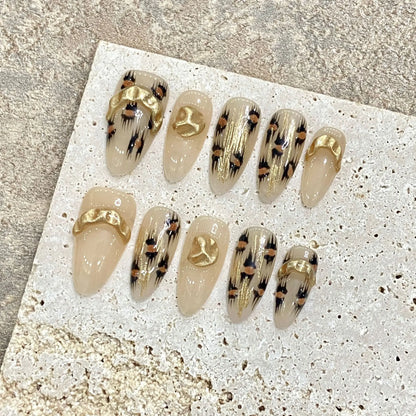 Uñas postizas artificiales de lujo, hechas a mano, de gel francés de cobertura completa, desmontables, prensadas a mano, uñas adhesivas 