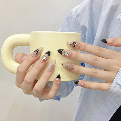 10pcs Press on Nails French Gel Nail Tips Artificial Nail Free-Design DIY Easy for Beginner