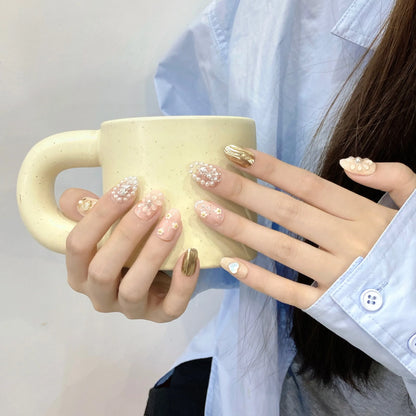 Advanced Gentle Artificial Nails Decorative Design Flowers Stick on Nails
