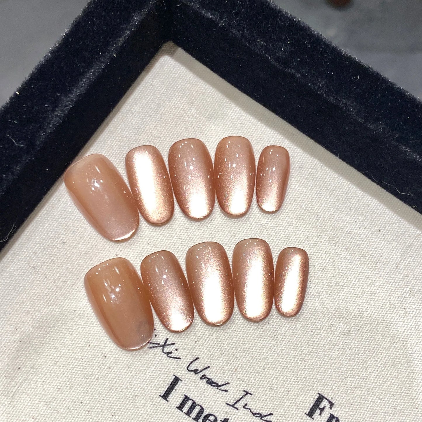 High Quality False Nail Cat's Eye Detachable ABS Press on Nails Various Colors Artificial Nail