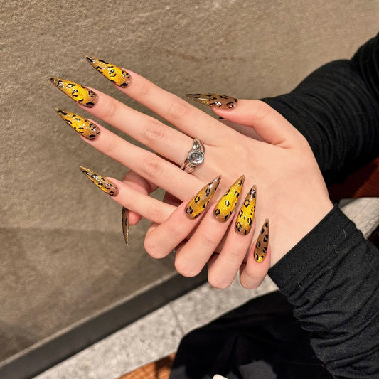 Uñas postizas reutilizables de diseño lujoso recién llegadas, uñas acrílicas cortas a presión, uñas artificiales 