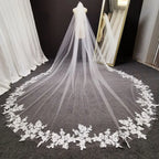Custom Cathedral Wedding Veil Long Lace White Ivory With Comb