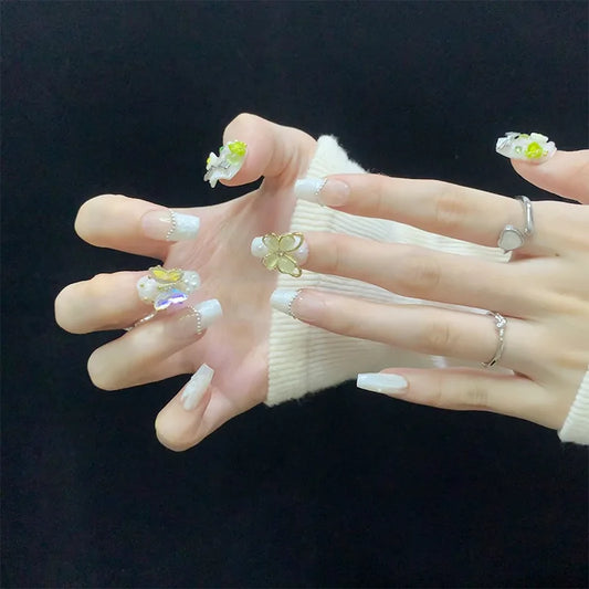 The Latest Hand-painted Custom Embossed Full Coverage Nail Press Different Finger Designs
