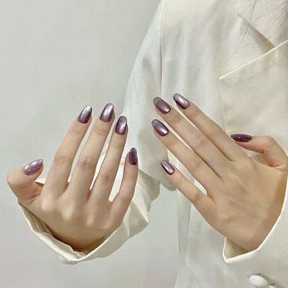 High Quality False Nail Cat's Eye Detachable ABS Press on Nails Various Colors Artificial Nail