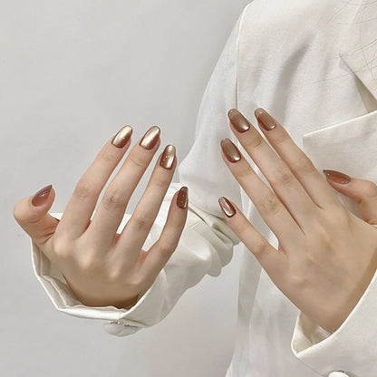 High Quality False Nail Cat's Eye Detachable ABS Press on Nails Various Colors Artificial Nail