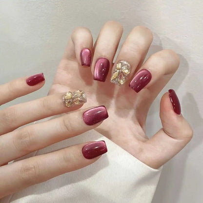 Nuevo estilo hecho a mano con diferentes formas artificiales para salón de uñas, cubierta completa extraíble ABS, puntas para uñas a presión 