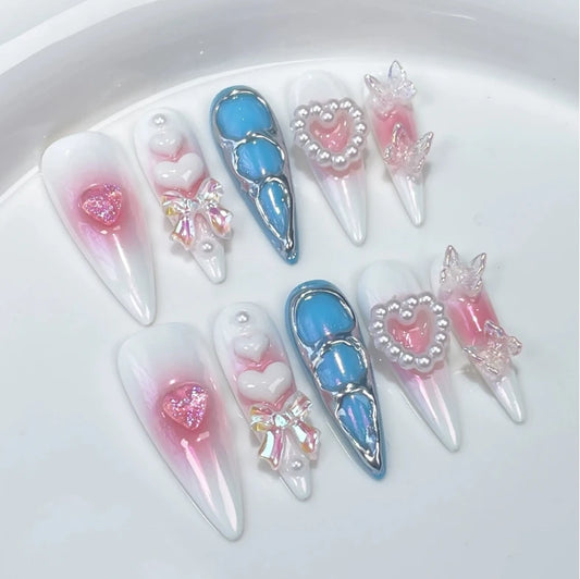 Pegatinas de uñas desmontables de estilo oscuro y resistente para aplicar en los dedos 