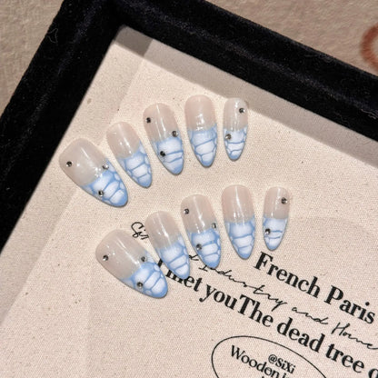 Full Cover ABS Stick on Nails Sexy Reusable Detachable Press on Nails Tips Art Fingernails