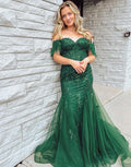 Mermaid Long Corset Prom Dress With Appliques