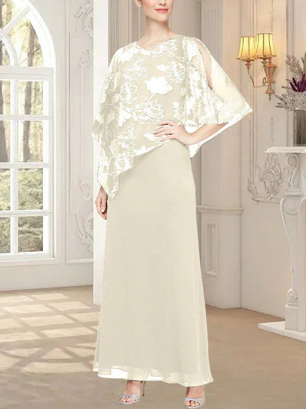 فستان شبكي طويل لامع مع صدرية بطبقة غير متماثلة مبتكرة